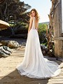 Simply Val Stefani S2081 bohemian lace A-line wedding dress with sexy low V-back and dreamy light skirt Simply Val Stefani S2081 bohemian lace A-line wedding dress with sexy low V-back and dreamy light skirt