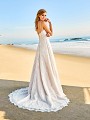 Simply Val Stefani S2088 rustic bohemian lace A-line casual wedding gown with open back Simply Val Stefani S2088 rustic bohemian lace A-line casual wedding gown with open back