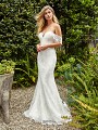 Style IVY boho trumpet bridal gown in ivory lace with sweetheart neckline and swag sleeves Style IVY boho trumpet bridal gown in ivory lace with sweetheart neckline and swag sleeves