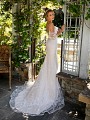 Style ANNETTA sparkle tulle mermaid dress with swag sleeves and sweep train 