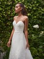 Style CASPIAN dreamy A-line bridal gown with couture waistband sweetheart neckline with straps bodice and skirt with floral lace Style CASPIAN dreamy A-line bridal gown with couture waistband sweetheart neckline with straps bodice and skirt with floral lace