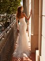 Style CINDY S2235 Eye Catching Open Back with Half Lace-Up Mermaid with Sweep Train