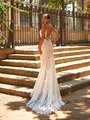 Style MIRIAM S2238 Figure Flattering Mermaid Gown with Deep Illusion V-Back and Hem Lace Chapel Train