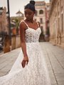 Style CECILIA Sexy Boho Lace Straps Sweetheart Embroidered Lace Fabric Ball Gown