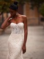 Style PALMA Unlined Strapless Sweetheart Re-Embroidered Chantilly Lace Fabric Mermaid Bridal Gown