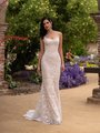 Style EMMETTS Strapless Scoop Neck Embroidered Lace Fabric with Sequins Mermaid Style EMMETTS Strapless Scoop Neck Embroidered Lace Fabric with Sequins Mermaid
