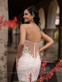 Style EMMETTS Nude Net Illusion Open Back Mermaid with Buttons Along Illusion Back Style EMMETTS Nude Net Illusion Open Back Mermaid with Buttons Along Illusion Back