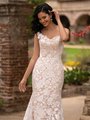 Style MAJORELLE Sparkly All Lace Fabric Mermaid Dress with Thin Horsehair Trim Hem Style MAJORELLE Sparkly All Lace Fabric Mermaid Dress with Thin Horsehair Trim Hem